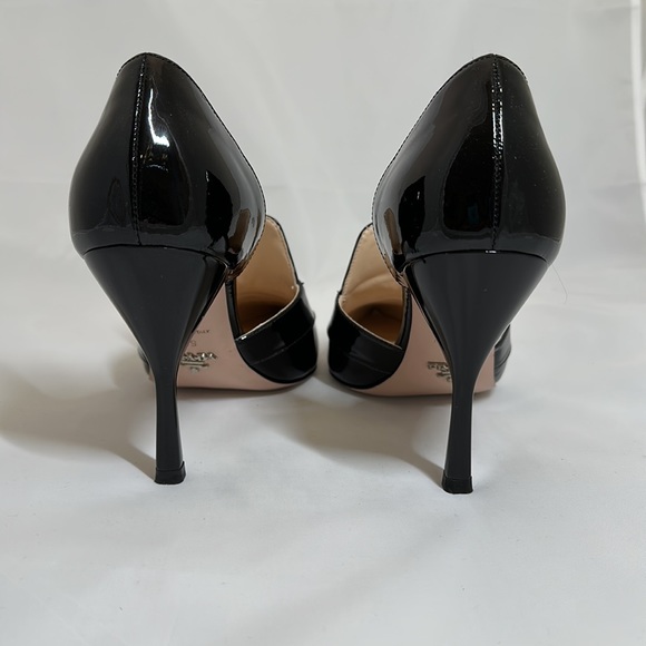 Prada Black Patent Leather Point Toe Heel Size 39 - Picture 4 of 8